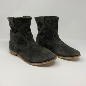 Urban Outfitters Ecote Gray Suede Bootie Boots